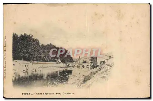 Cartes postales Figeac Quai Legendre Pont Gambetta