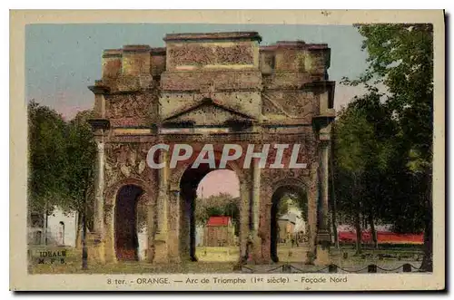 Cartes postales Orange Arc de Triomphe Facade Nord