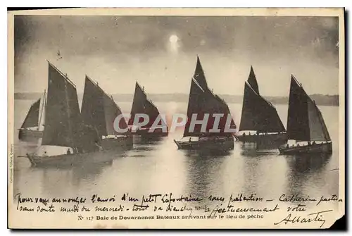 Ansichtskarte AK Baie de Douarnenez Bateaux Arrivant sur le lieu de peche