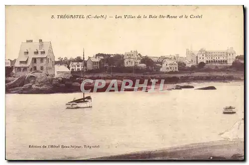 Ansichtskarte AK Tregastel C du N Les Villas de la Baie Ste Anne et le Castel