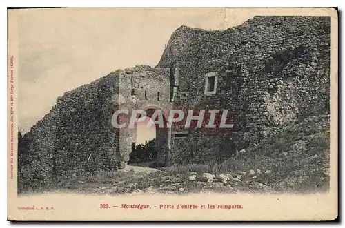 Cartes postales Montsegur Porte d'Entree et les Remparts