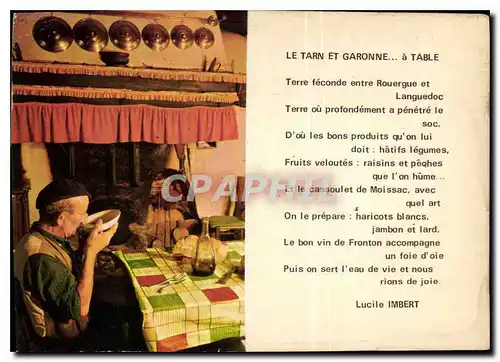 Cartes postales Le Tarn et Garonne a Table