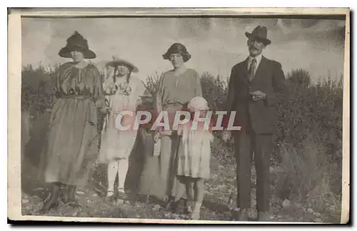 CARTE PHOTO Femme Famille