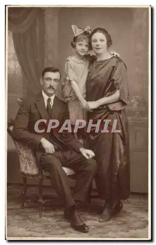 CARTE PHOTO Femme Famille