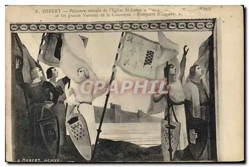 Cartes postales Osbert Peinture Murale de l'Eglise St Louis