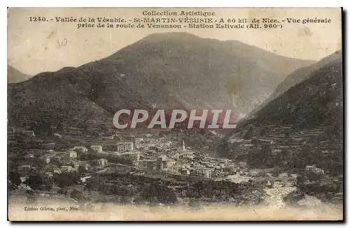 Cartes postales Vallee de la Vesubie St Martin Vesubie Vue Generale Prise de la Route de Venanson Station Estiva