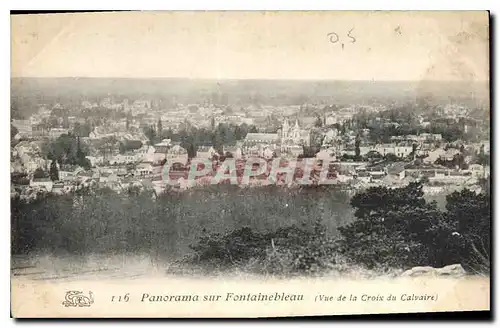 Ansichtskarte AK Panorama sur Fontainebleau vue de la Croix du Calvaire