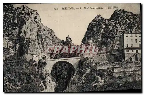 Cartes postales Menton Le Pont Saint Louis