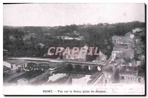 Cartes postales Niort vue sur la sevre prise du Donjon Publicite Lait d'Appenzell