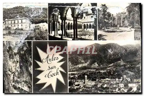 Cartes postales Arles sur Tech La Maison Bleue Le Cloitre La Mairie Gorges de la Fou vue generale