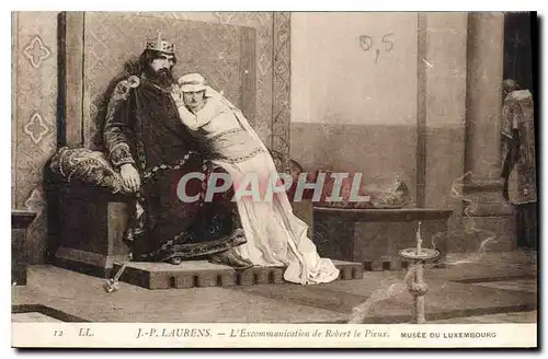 Cartes postales JP Laurens L'Excommunication de Robert le Pieux Musee du Luxembourg