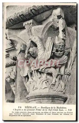 Cartes postales Vezelay Basilique de la Madeleine Un aigle
