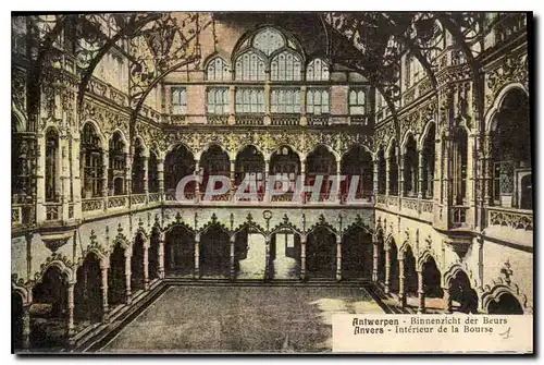 Cartes postales Antwerpen Binnenzicht der Beurs Anvers Interieur di la Bourse