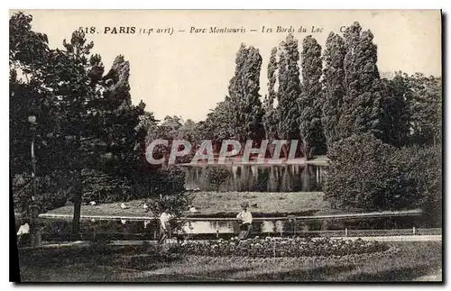 Cartes postales Paris Parc Montsouris Les Bords du Lac