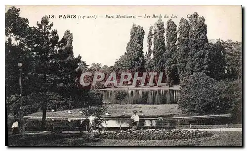 Cartes postales Paris Parc Montsouris Les Bords du Lac