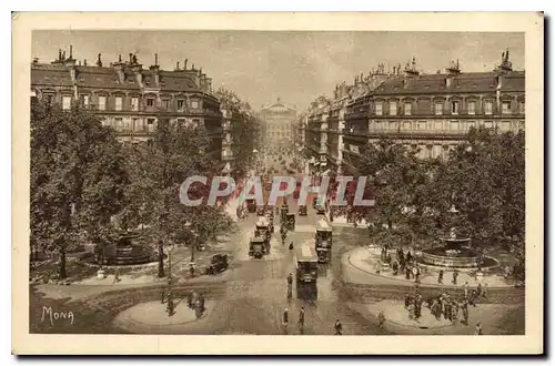 Ansichtskarte AK Les Petits Tableaux de Paris Avenue de l'Opera et place du Theatre Francais