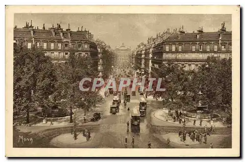 Cartes postales Les Petits Tableaux de Paris Avenue de l'Opera et place du Theatre Francais