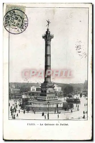 Cartes postales Paris La Colonne de Juillet