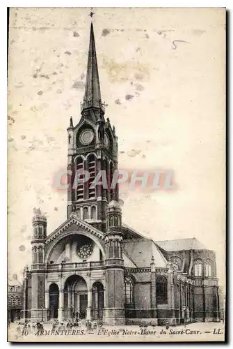 Cartes postales Armentieres L'Eglise Notre Dame du Sacre Coeur