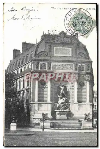 Cartes postales Paris Fontaine St Michel