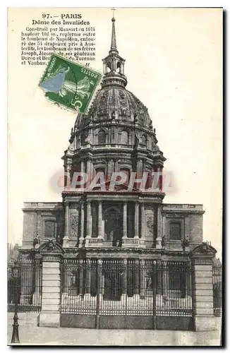 Cartes postales Paris Dome des Invalides