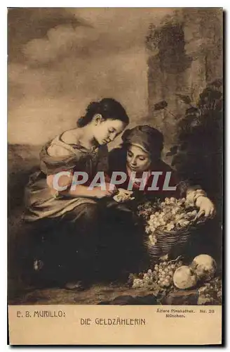 Cartes postales EB Murillo Die Geldzahlerin