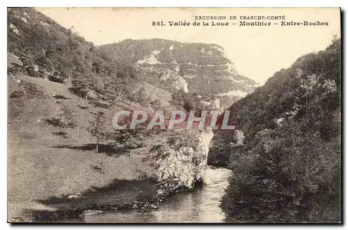 Ansichtskarte AK Excursion en Franche Comte Vallee de la Loue Mouthier Entre Roches