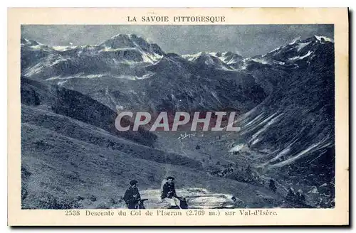 Cartes postales Descente du Col de I'Iseran sur Val d'Isere