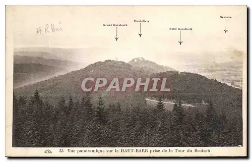 Cartes postales Vue panoramique sur le Haut Barr prise de la Tour du Brotsch