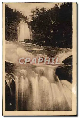 Ansichtskarte AK Les Pyrences Environs de Cauterets La Cascade du Pont d'Espagne