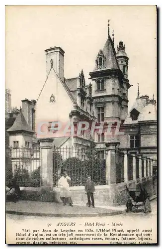 Cartes postales Angers Hotel Pince Musee