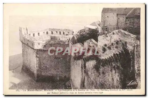 Cartes postales Le Mont Saint Michel Les Remparts et le Bastion de l'Est
