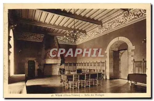 Cartes postales Vitre Ille et Vilaine Salle des Mariages