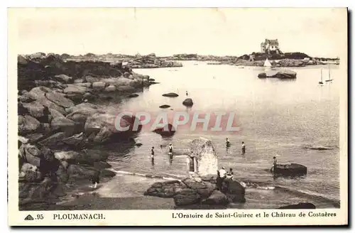 Cartes postales Ploumanach L'Oratoire de Saint Guirec et le Chateau de Costaeres