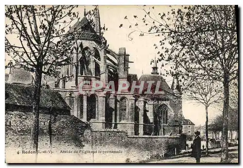 Cartes postales Redon L et V Abride de l'Eglise la promenade