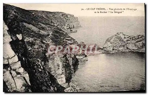 Cartes postales Le Cap Frehel Vue generale de l'Ermitage et le Rocher La Sevigne