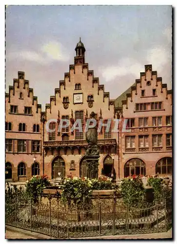 Cartes postales Frankfurt AM Main Ramer Rathaus und Gerechtigkeitsbrunnen