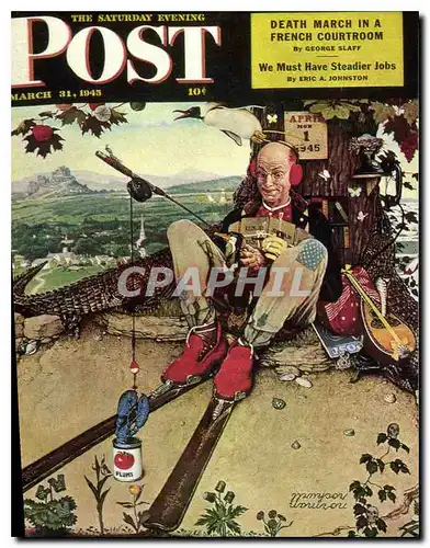 Cartes postales The Saturday Evening Post March 31 1945 April Fool by Norman Rockwell