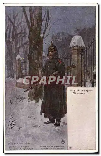 Cartes postales Steh ich in finlterer Mitternadht Militaria