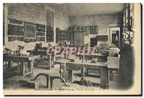 Cartes postales Caen Atelier de menuiserie de l'Ecole Not male