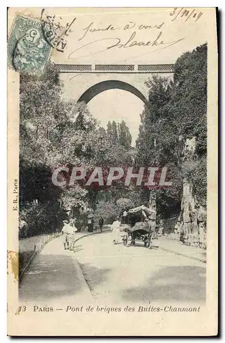 Ansichtskarte AK Paris Pont de briques des Buttes Chaumont