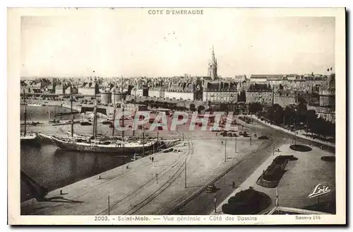 Cartes postales Cote d'Emeraude Saint Malo Vue generale Cote des Bassins