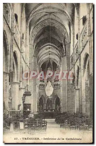 Ansichtskarte AK Treguier Interieur de la Cathedrale