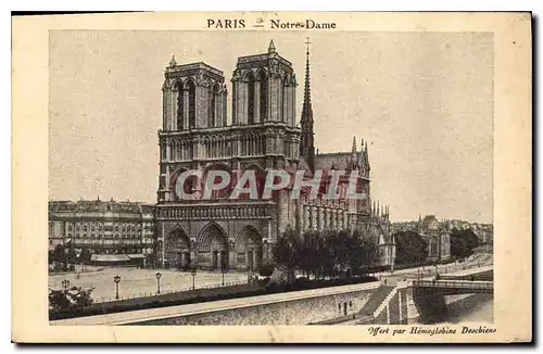 Cartes postales Paris Notre Dame Offert par Hemoglobine Desbiens