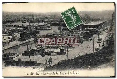 Cartes postales Marseille Vue General des Bassins de la Joliette