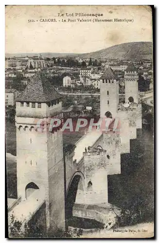 Ansichtskarte AK Cahors Le Pont Valentre Monument Historique