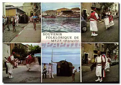 Cartes postales Souvenir Folklorique de Meze Herault