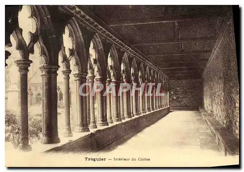 Cartes postales Treguier Interieur du Cloitre