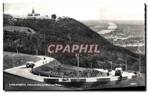 Cartes postales moderne Kahlenberg HohenstraBe mit Blick out Wien