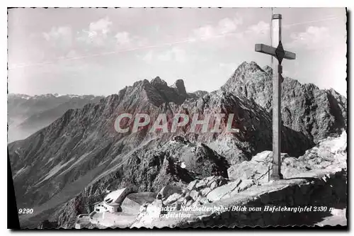 Moderne Karte Nordkettenbahn Blick vom Hafelekargipfel